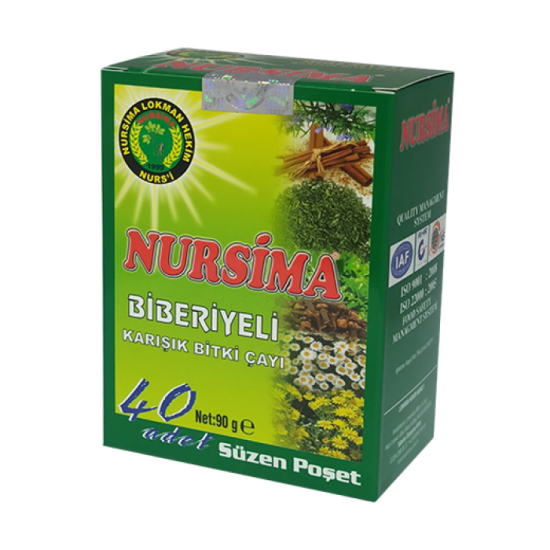 Nursima Biberiyeli Karışık Bitki Çayı 40 'lı Süzen Poşet